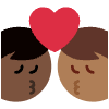 Kiss Man Man Dark Skin Tone Medium Dark Skin Tone Element from Twemoji Emoji Set