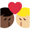 Kiss Man Man Dark Skin Tone Medium Light Skin Tone Element from Twemoji Emoji Set