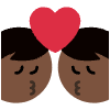 Kiss Man Man Dark Skin Tone Element from Twemoji Emoji Set