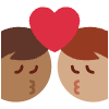 Kiss Man Man Medium Dark Skin Tone Medium Skin Tone Element from Twemoji Emoji Set