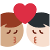 Kiss Man Man Medium Skin Tone Light Skin Tone Element from Twemoji Emoji Set