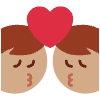 Kiss Man Man Medium Skin Tone Element from Twemoji Emoji Set