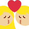 Kiss Woman Man Medium Light Skin Tone Element from Twemoji Emoji Set