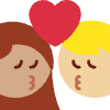 Kiss Woman Man Medium Skin Tone Medium Light Skin Tone Element from Twemoji Emoji Set