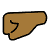 Left Facing Fist Medium Dark Skin Tone Element from OpenMoji Emoji Set