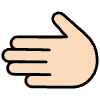 Leftwards Hand Light Skin Tone Element from OpenMoji Emoji Set