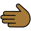Leftwards Hand Medium Dark Skin Tone Element from OpenMoji Emoji Set