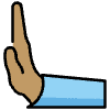 Leftwards Pushing Hand Medium Skin Tone Element from OpenMoji Emoji Set