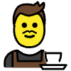 Man Barista Element from OpenMoji Emoji Set