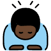 Man Bowing Dark Skin Tone Element from OpenMoji Emoji Set