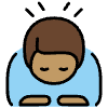 Man Bowing Medium Skin Tone Element from OpenMoji Emoji Set