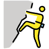 Man Climbing Element from OpenMoji Emoji Set