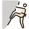 Man Climbing Light Skin Tone Element from OpenMoji Emoji Set
