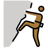 Man Climbing Medium Dark Skin Tone Element from OpenMoji Emoji Set