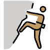 Man Climbing Medium Skin Tone Element from OpenMoji Emoji Set