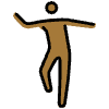 Man Dancing Medium Dark Skin Tone Element from OpenMoji Emoji Set