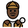 Man Detective Dark Skin Tone Element from OpenMoji Emoji Set