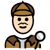 Man Detective Light Skin Tone Element from OpenMoji Emoji Set