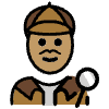 Man Detective Medium Skin Tone Element from OpenMoji Emoji Set