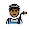 Man Factory Worker Medium Dark Skin Tone Element from OpenMoji Emoji Set