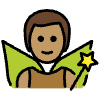 Man Fairy Medium Skin Tone Element from OpenMoji Emoji Set