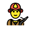 Man Firefighter Element from OpenMoji Emoji Set