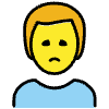 Man Frowning Element from OpenMoji Emoji Set