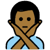 Man Gesturing No Medium Dark Skin Tone Element from OpenMoji Emoji Set
