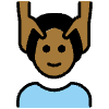 Man Getting Massage Medium Dark Skin Tone Element from OpenMoji Emoji Set
