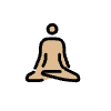 Man In Lotus Position Medium Light Skin Tone Element from OpenMoji Emoji Set
