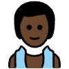 Man In Steamy Room Dark Skin Tone Element from OpenMoji Emoji Set