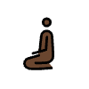 Man Kneeling Dark Skin Tone Element from OpenMoji Emoji Set