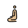 Man Kneeling Medium Light Skin Tone Element from OpenMoji Emoji Set