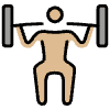 Man Lifting Weights Medium Light Skin Tone Element from OpenMoji Emoji Set