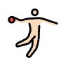 Man Playing Handball Light Skin Tone Element from OpenMoji Emoji Set