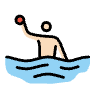 Man Playing Water Polo Light Skin Tone Element from OpenMoji Emoji Set