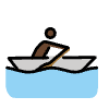 Man Rowing Boat Dark Skin Tone Element from OpenMoji Emoji Set