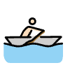 Man Rowing Boat Light Skin Tone Element from OpenMoji Emoji Set