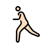 Man Running Light Skin Tone Element from OpenMoji Emoji Set