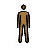 Man Standing Medium Dark Skin Tone Element from OpenMoji Emoji Set