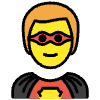 Man Superhero Element from OpenMoji Emoji Set