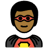 Man Superhero Medium Dark Skin Tone Element from OpenMoji Emoji Set
