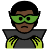Man Supervillain Dark Skin Tone Element from OpenMoji Emoji Set