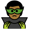 Man Supervillain Medium Dark Skin Tone Element from OpenMoji Emoji Set