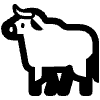 Ox High Contrast Element from Fluent Emoji High Contrast Set