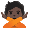 Person Gesturing No Dark Skin Tone Element from Noto Emojis Set