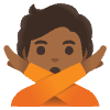 Person Gesturing No Medium Dark Skin Tone Element from Noto Emojis Set