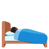 Person In Bed Dark Skin Tone Element from Noto Emojis Set