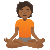 Person In Lotus Position Medium Dark Skin Tone Element from Noto Emojis Set