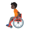 Person In Manual Wheelchair Dark Skin Tone Element from Noto Emojis Set